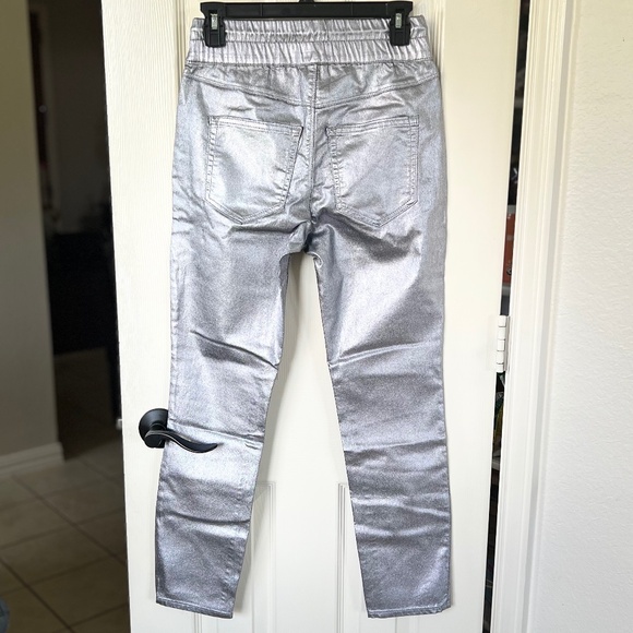 Juicy Couture Drawstring Silver Metalic Pants - Picture 4 of 7